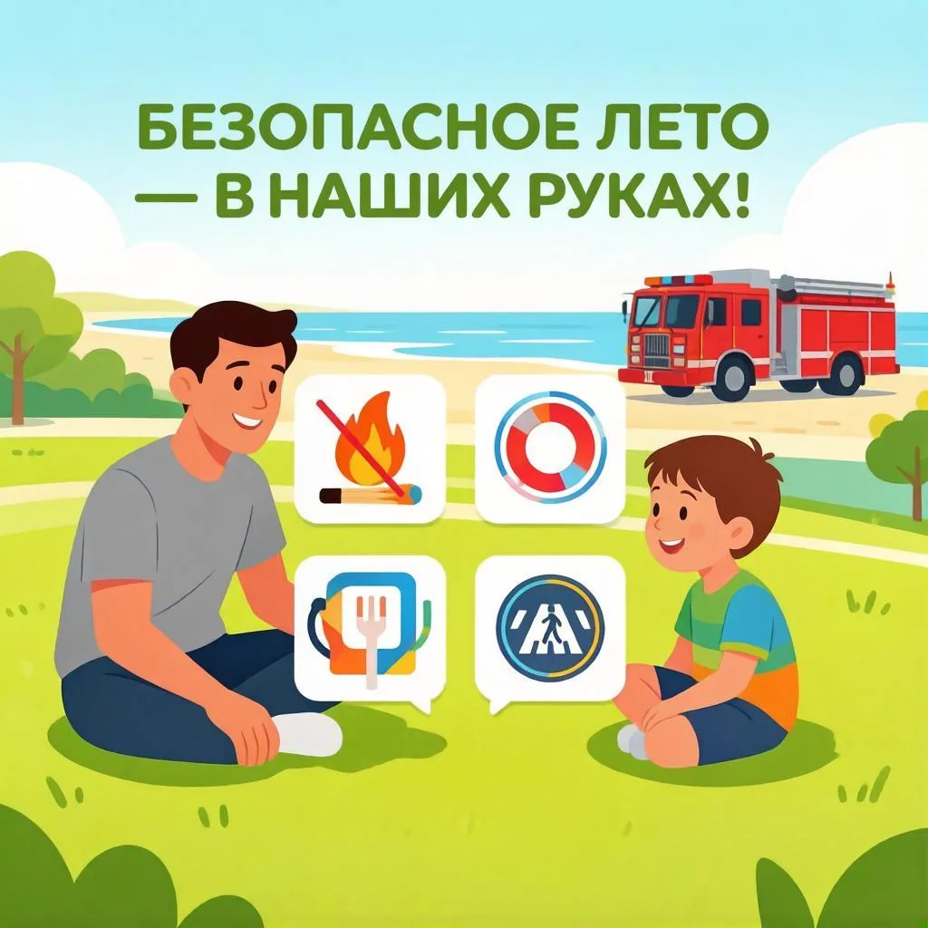 🔥 Безопасное лето в наших руках! Памятка для родителей от МЧС