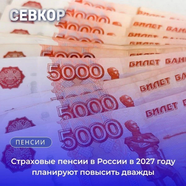 В России в 2027 году планируется дважды повысить страховые пенсии