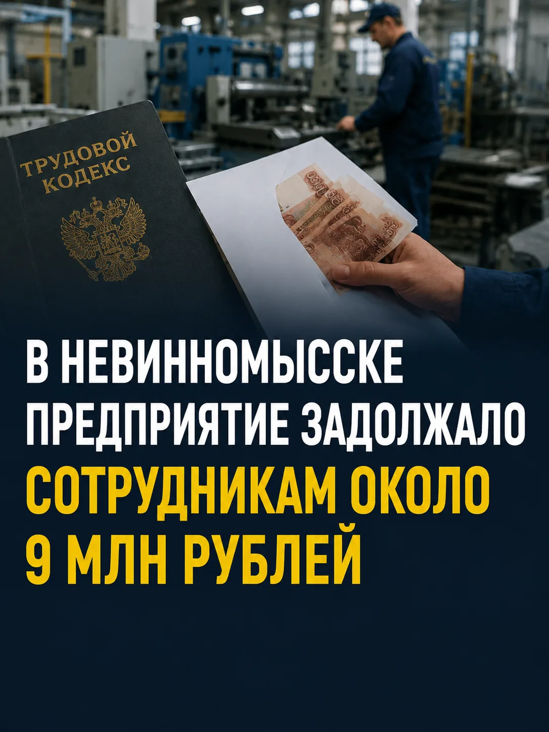 В Невинномысске предприятие задолжало сотрудникам около 9 млн рублей