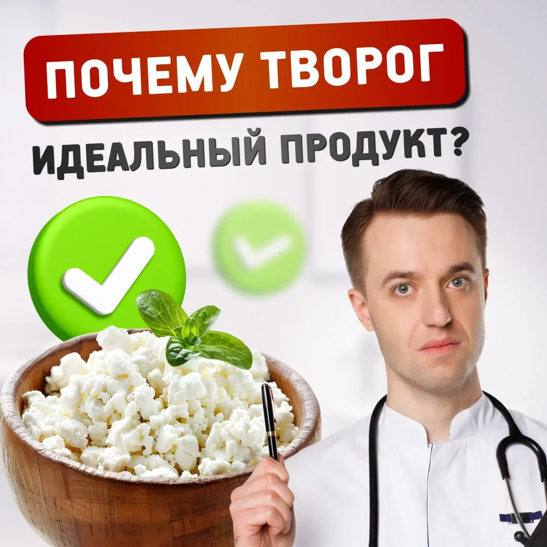 Творог — древний суперфуд. Разбираемся в научных фактах.  Польза: Творог за 30-60 минут до сна превр