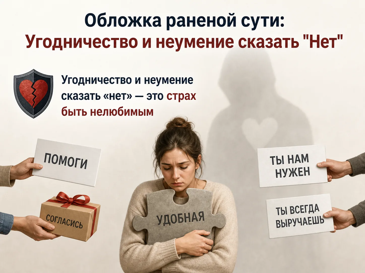 Угодничество и неумение сказать "нет" — это страх быть нелюбимым