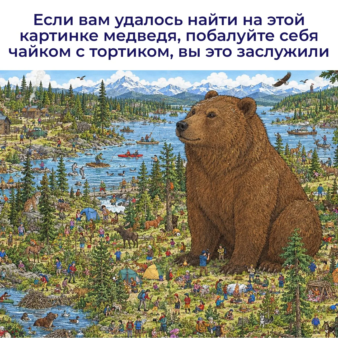 А если медведя не нашли, то в следующий раз обведем красным!