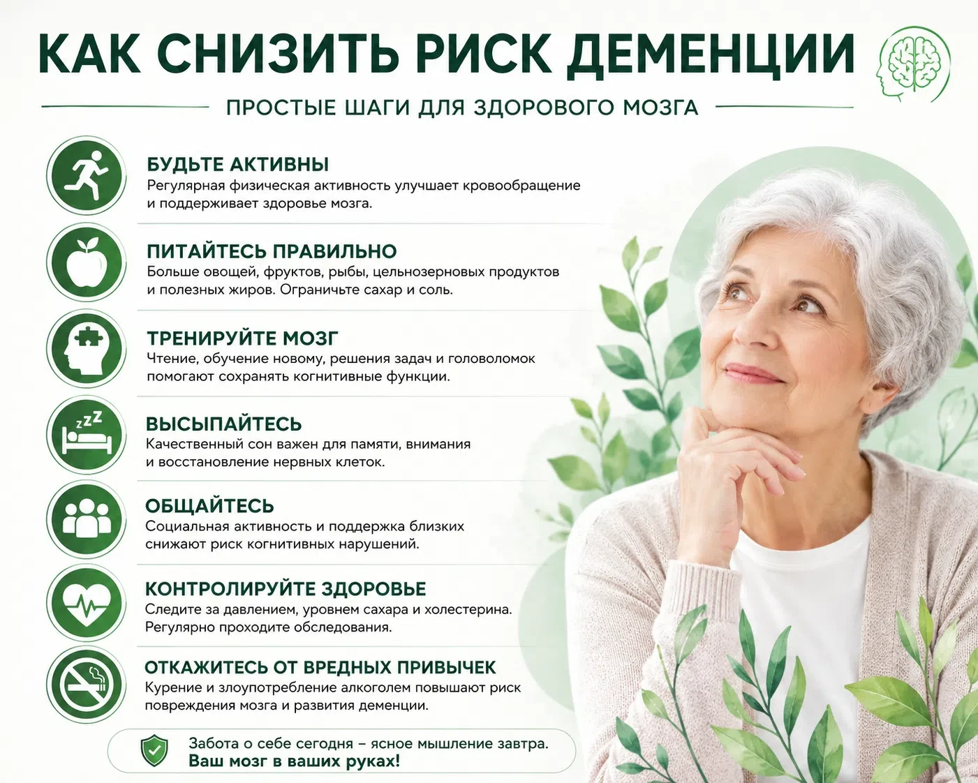 🧠✨ Как снизить риск развития деменции: советы и рекомендации 
 
Деменция — это приобретенное расстр