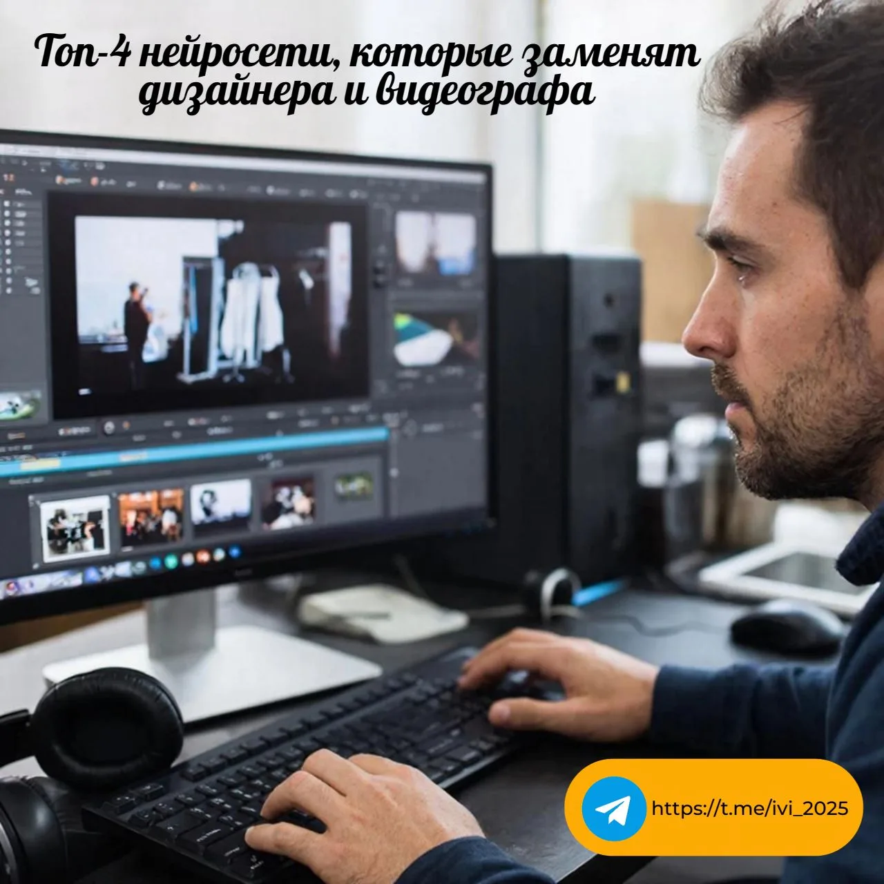 🚀 Топ-4 нейросети, которые заменят дизайнера и видеографа.
