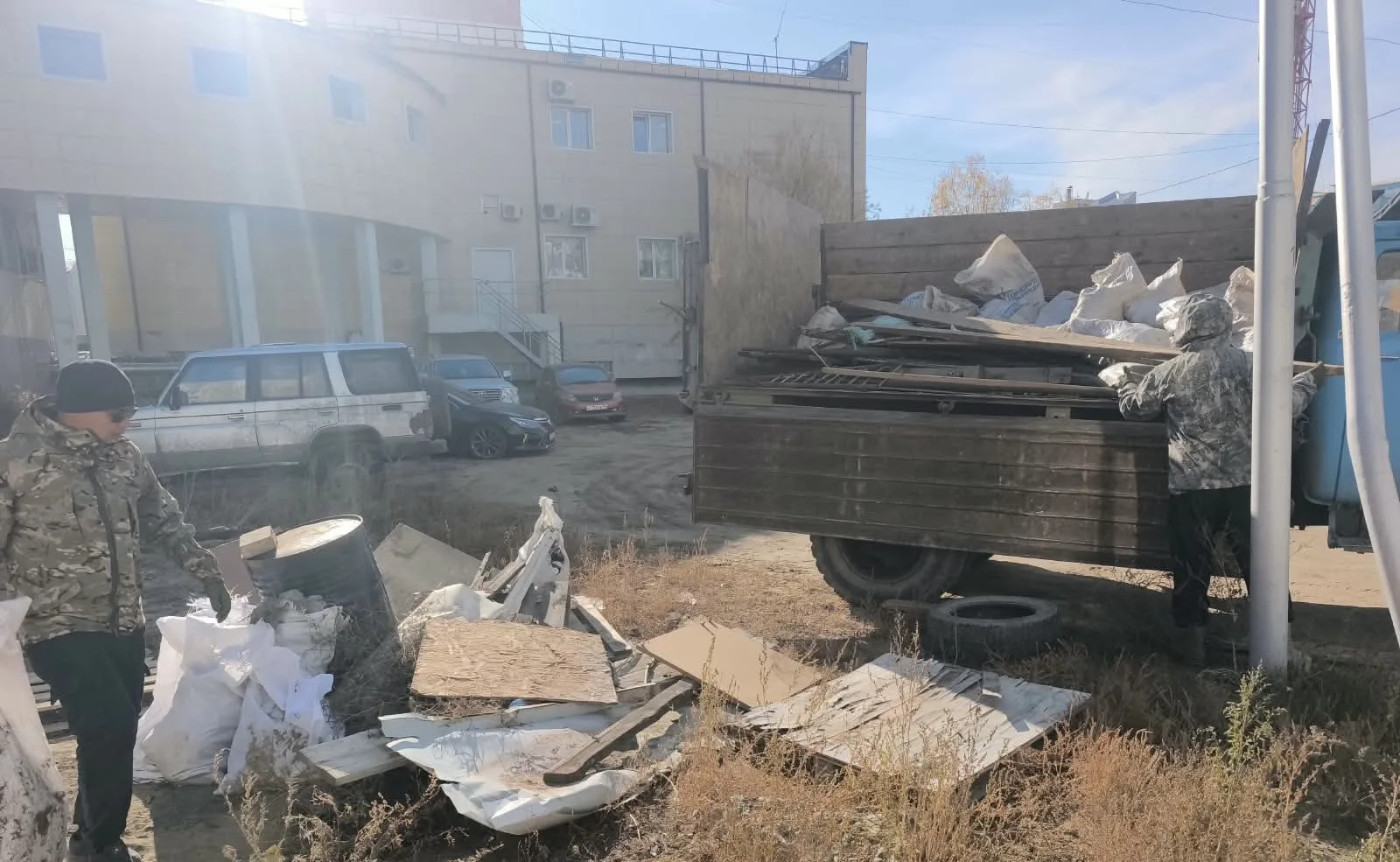 Уборка несанкционированных свалок на территории губинского округа