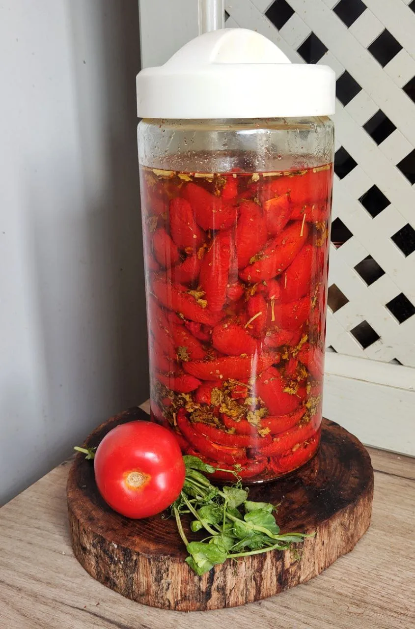 Ловите состав вкусного маринада для вяленых томатов на 0,5л масла: