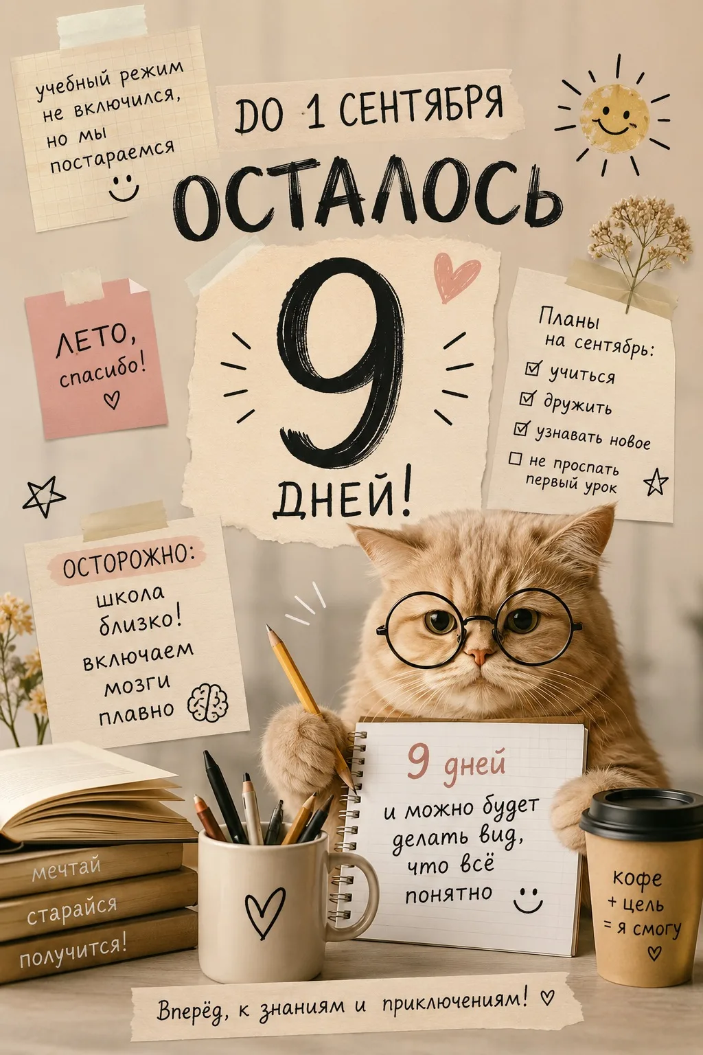 ⏳До 1 сентября осталось 9 дней!