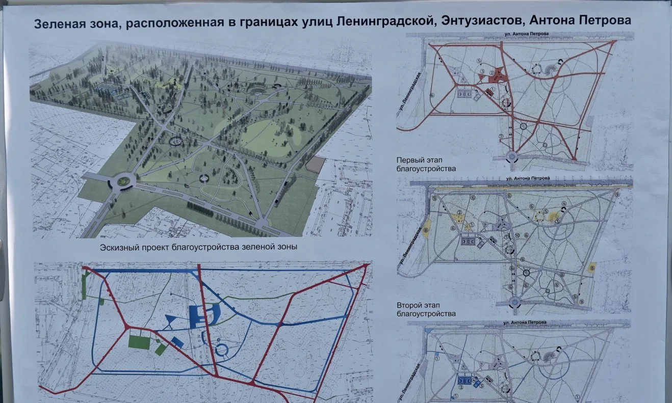 Виктор Томенко проконтролировал ход благоустройства парка им. Ленина в Барнауле