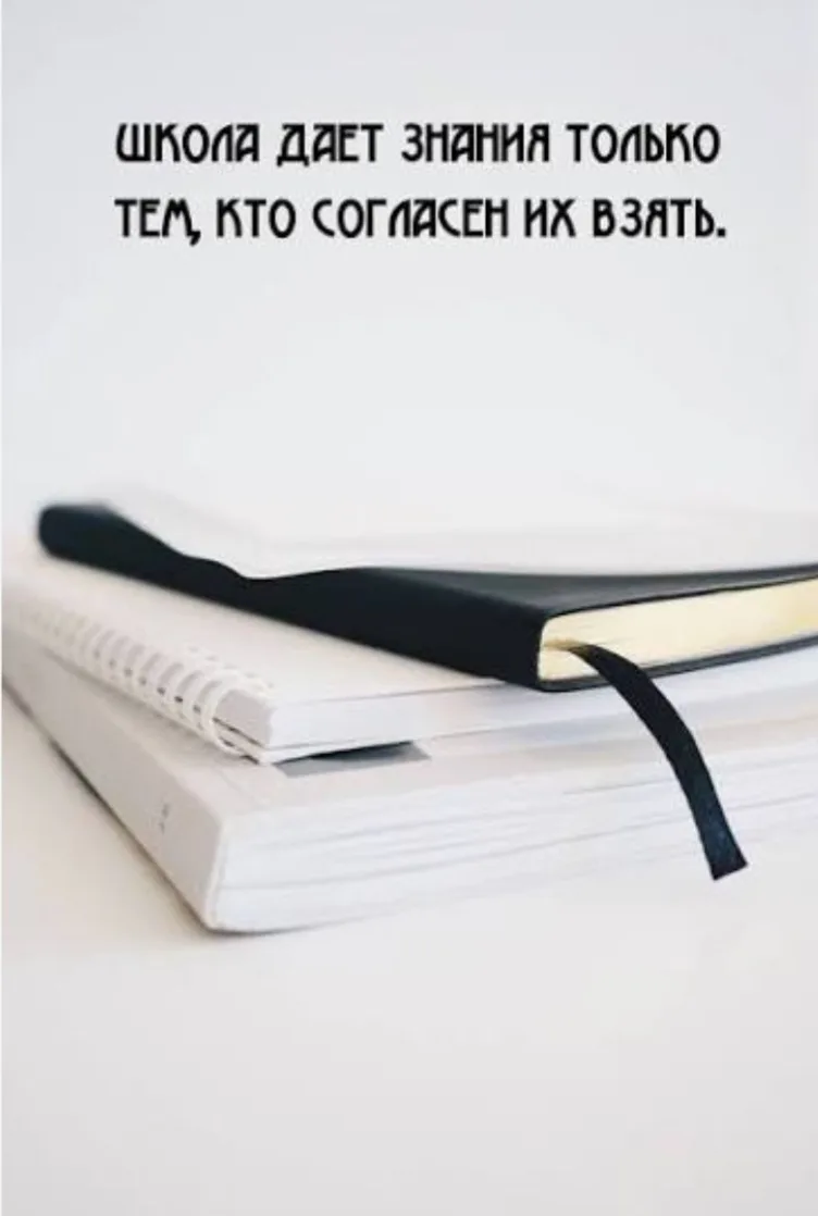 Школа даёт знания только тем, кто согласен их взять.