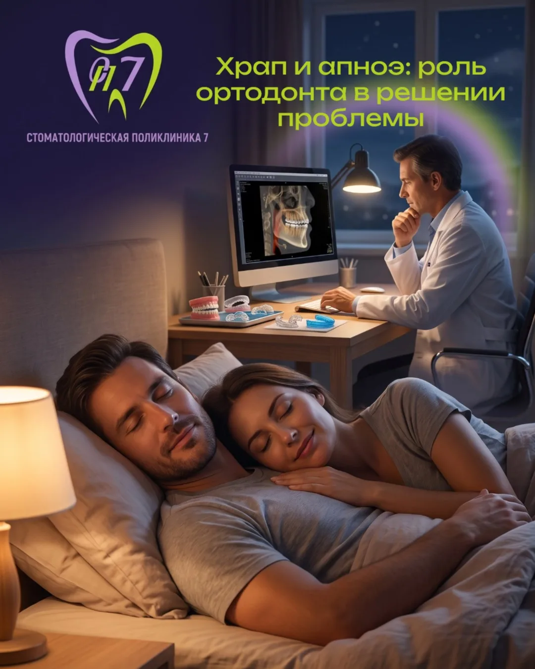 🌙 Храп и апноэ: роль ортодонта в решении проблемы 🌙