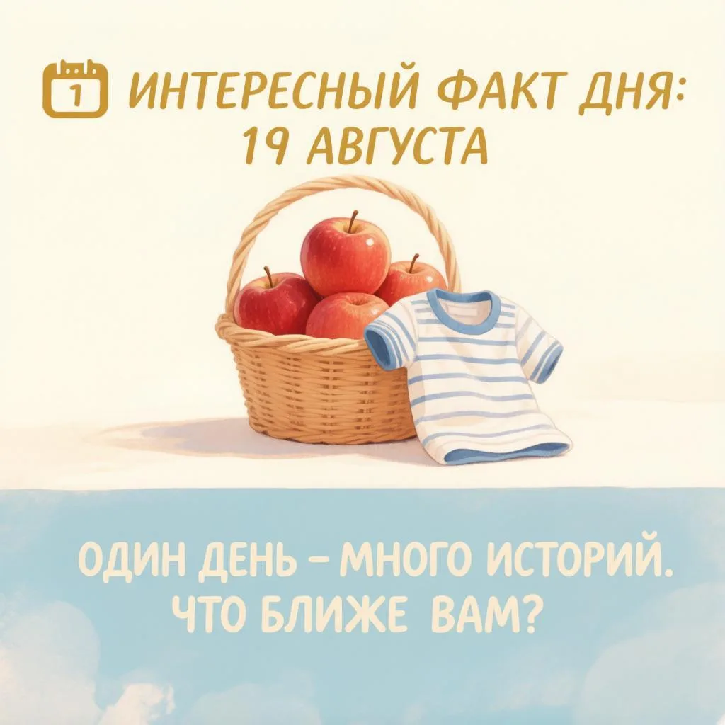 🗓 Интересный факт дня: 19 августа