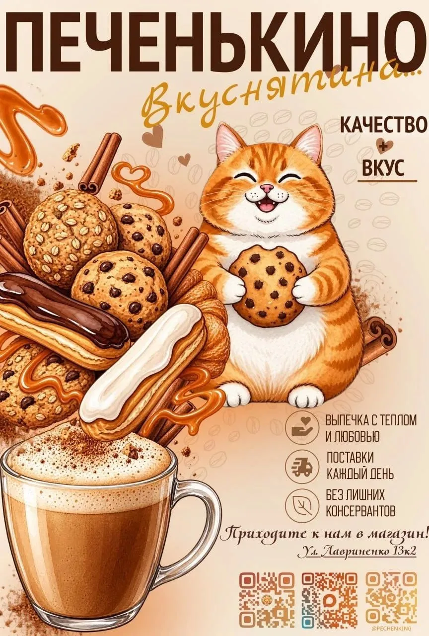 «ПЕЧЕНЬКИНО»: здесь живёт сладкое настроение! 💛