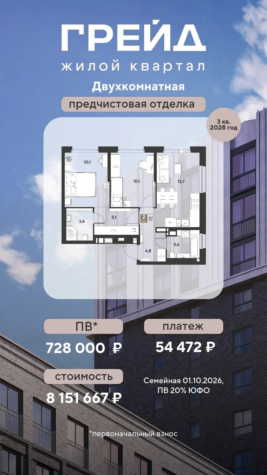 👨‍👩‍👧‍👦 Предложение для семей с двумя детьми ( помним один до 7 лет)