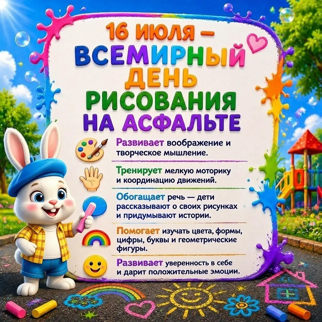Сегодня, 16 июля, мы отмечаем необычный, но очень яркий праздник — День рисования на ас...