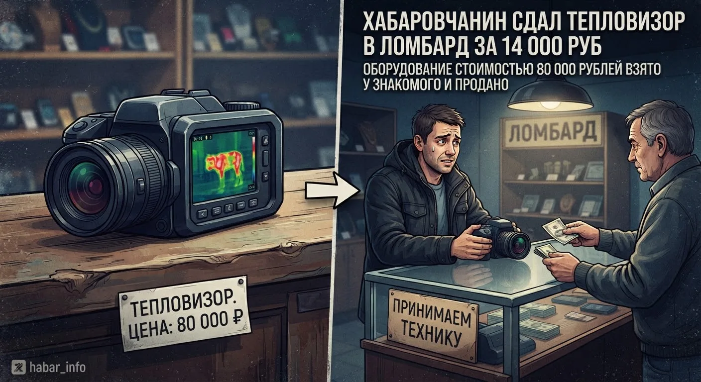 🌡 Хабаровчанин сдал чужой тепловизор в ломбард за 14 тысяч рублей