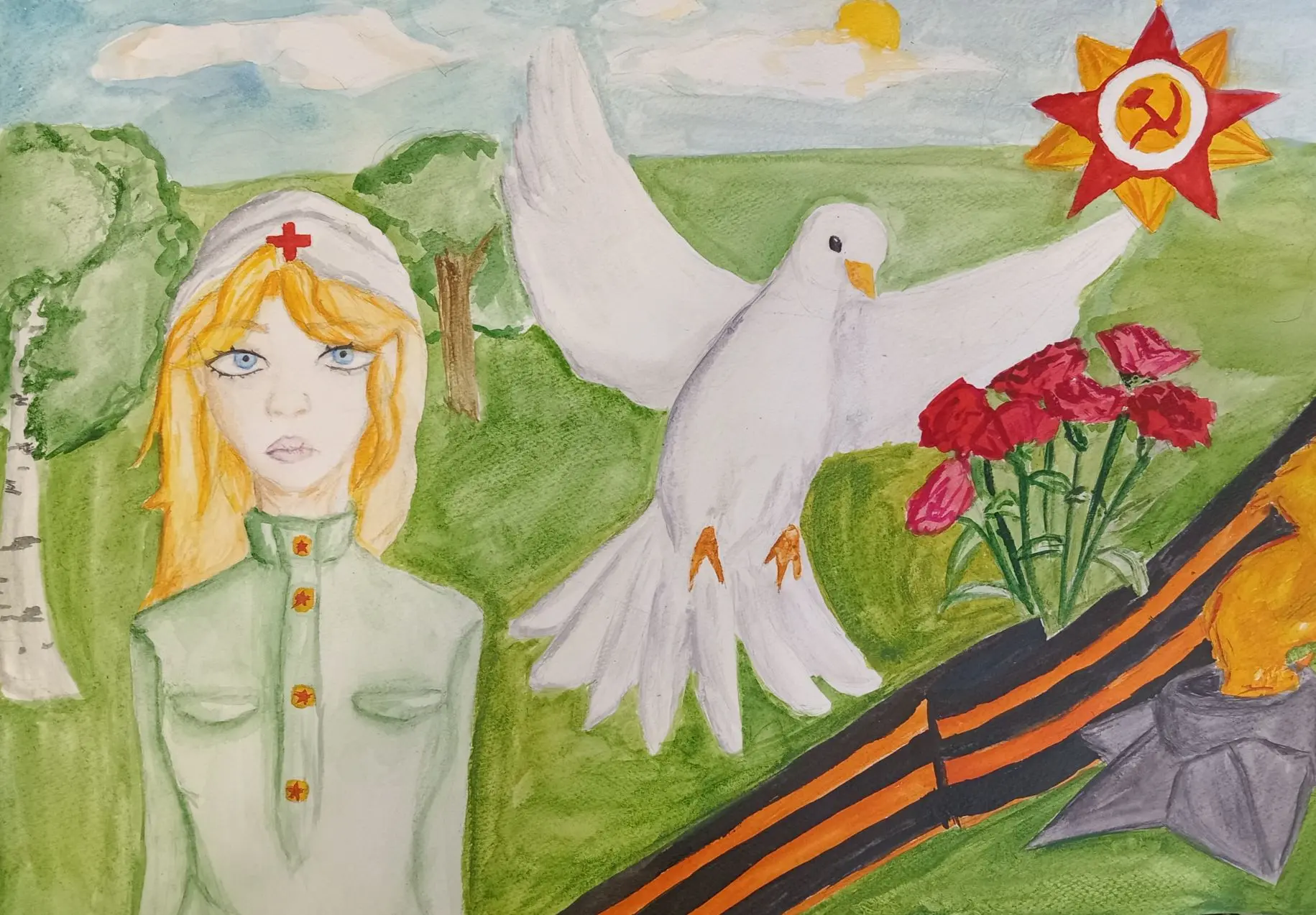 Дети рисуют Память. Портрет того, у кого нет имени