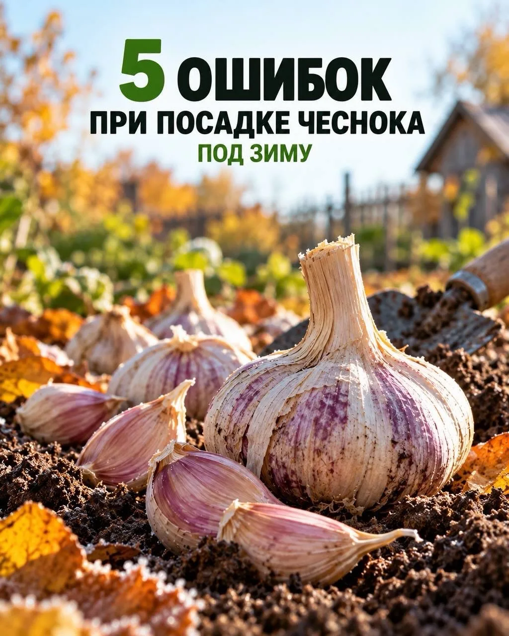 🧄5 ошибок при посадке чеснока под зиму