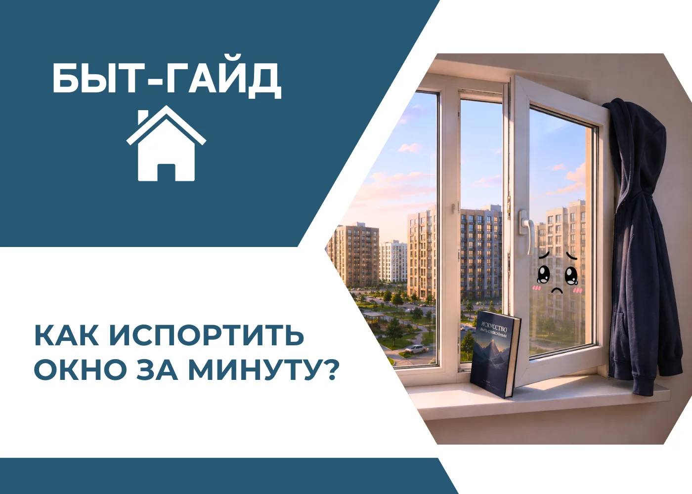 Иногда для поломки окна достаточно одного неудачного движения. Собрали несколько вещей,...