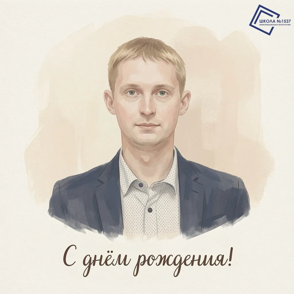 🎉🥳Сегодня мы хотим поздравить с днем рождения нашего прекрасного учителя информатики  - Рыбина Анд