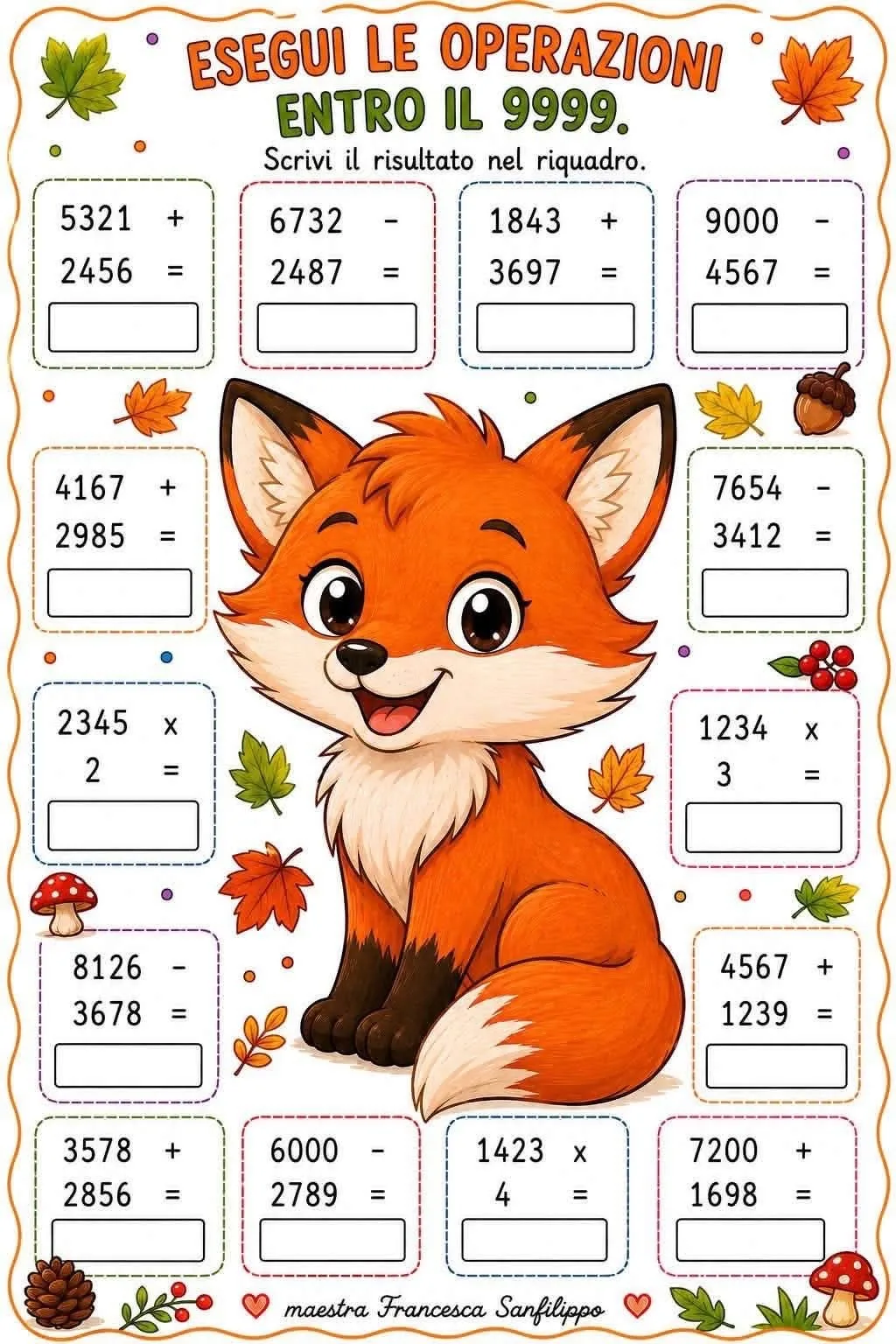 Осенние примеры🧮🍂