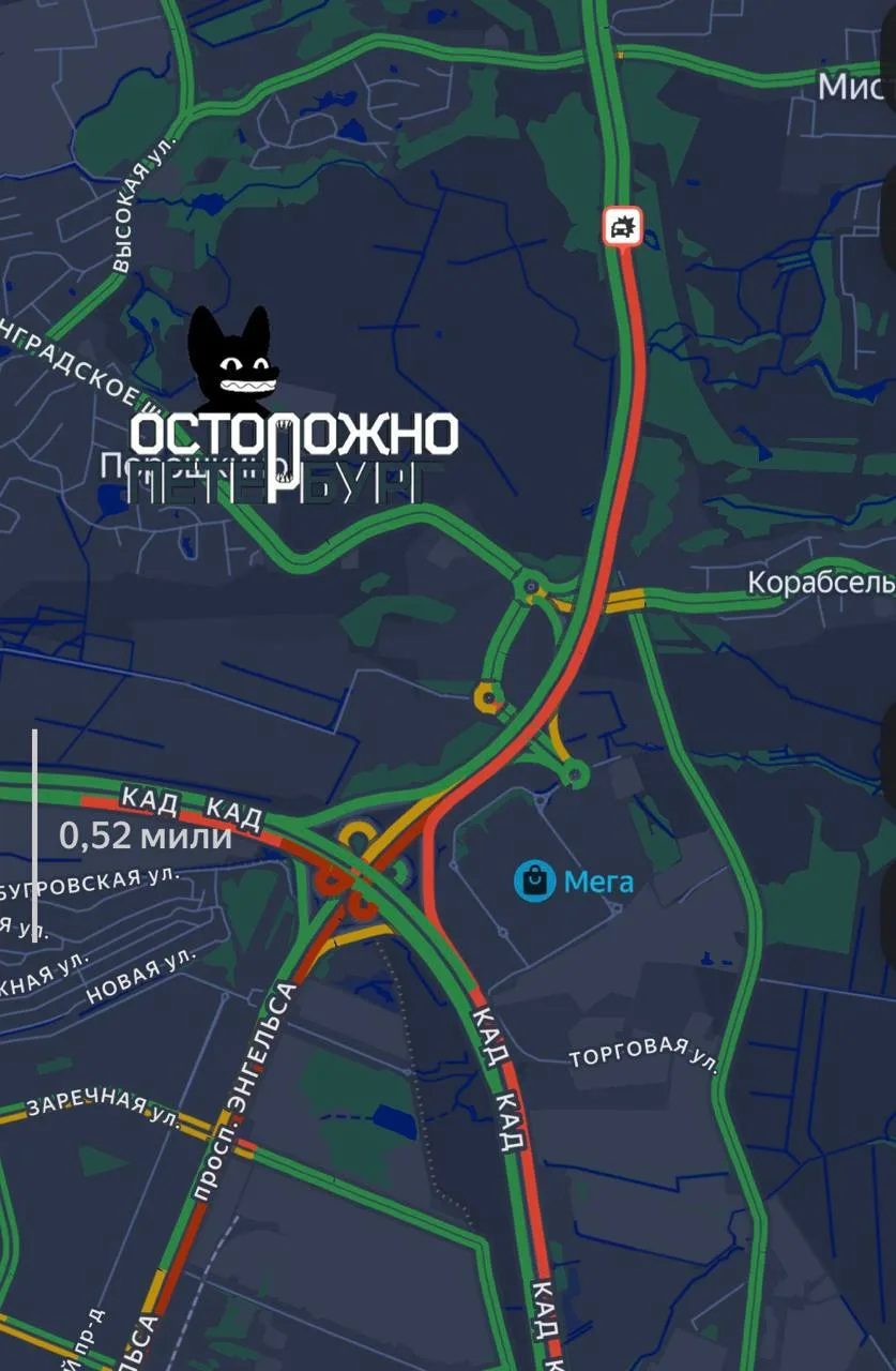 Столкновение автобуса с детьми и трех легковушек привело к огромной пробке на Новоприозерском шоссе.
