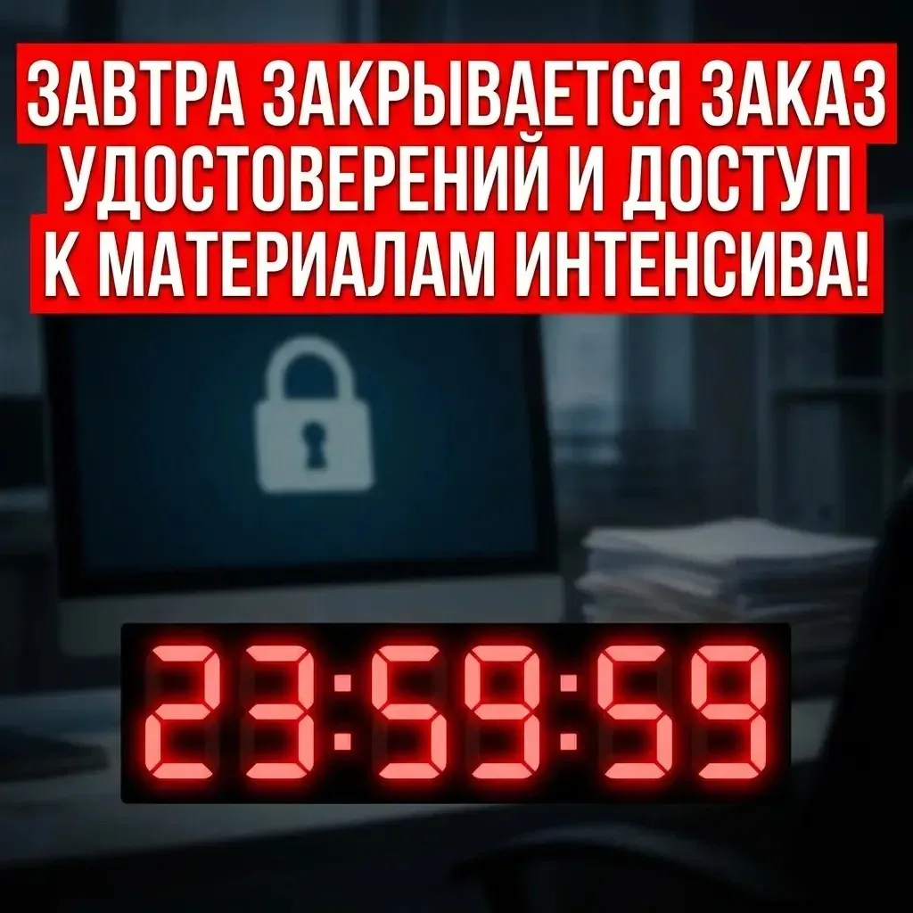🛡️ ЗАВТРА ДОСТУП БУДЕТ ЗАКРЫТ— БЕСПЛАТНЫЙ ИНТЕНСИВ ПО АНТИТЕРРОРИСТИЧЕСКОЙ ЗАЩИЩЁННОСТИ ЗАКАНЧИВАЕТ