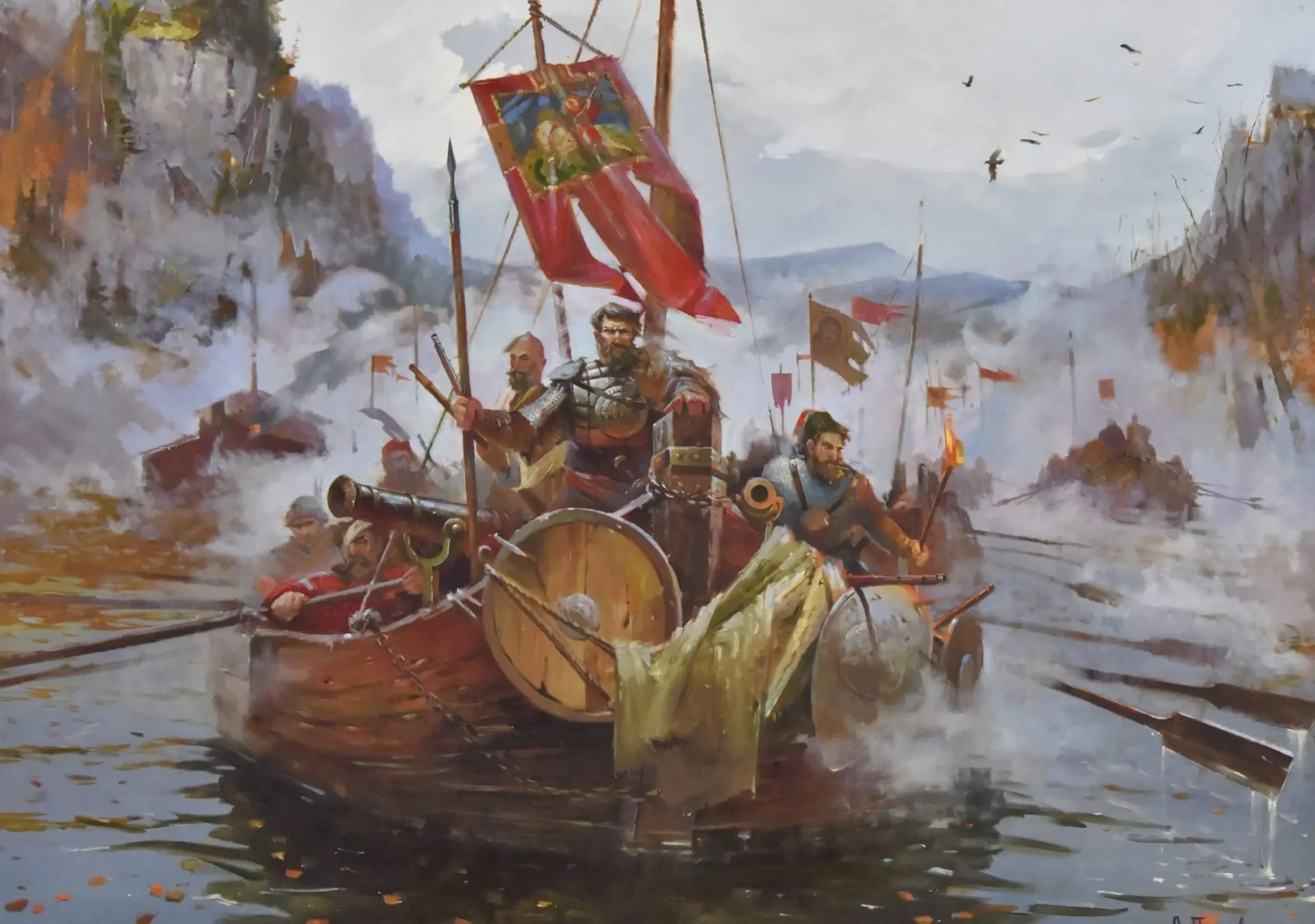 21 июня 1579 года отряд атамана Ермака (540 казаков) поступил на службу к купцам Строгановым. «Мысль