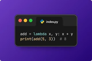 Использование lambda для создания анонимных функций