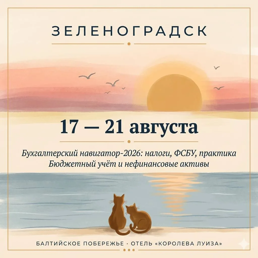 Балтика, бархатный сезон и большая профессиональная перезагрузка 🌊

С 17 по 21 августа 2026 ждём ва