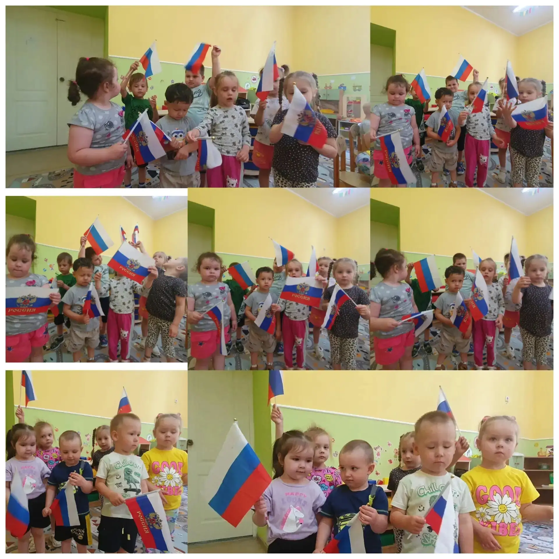 Воспитанники групп "Колокольчик" и "Одуванчик" поздравляют с Днём России!🇷🇺

Малыши желают нашей с