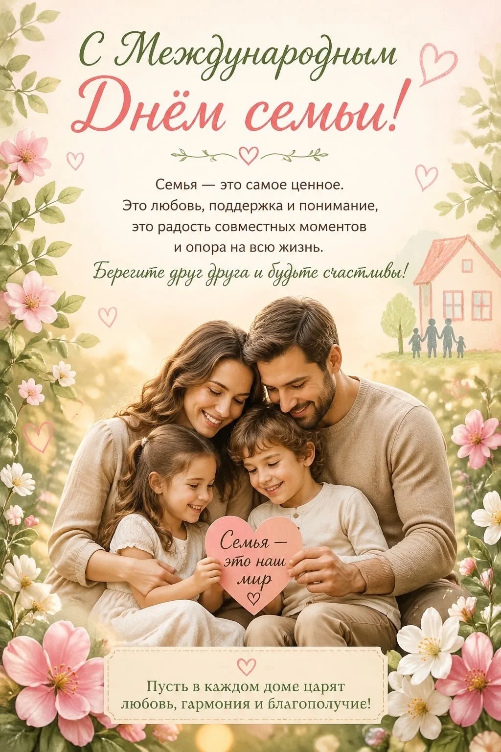 Сегодня, 15 мая, отмечается Международный день семьи! 👨‍👩‍👧‍👦