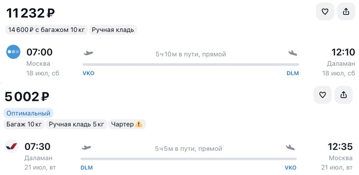 За 16 240 ₽ туда-обратно на Эгейское побережье Турции из Москвы на выходные