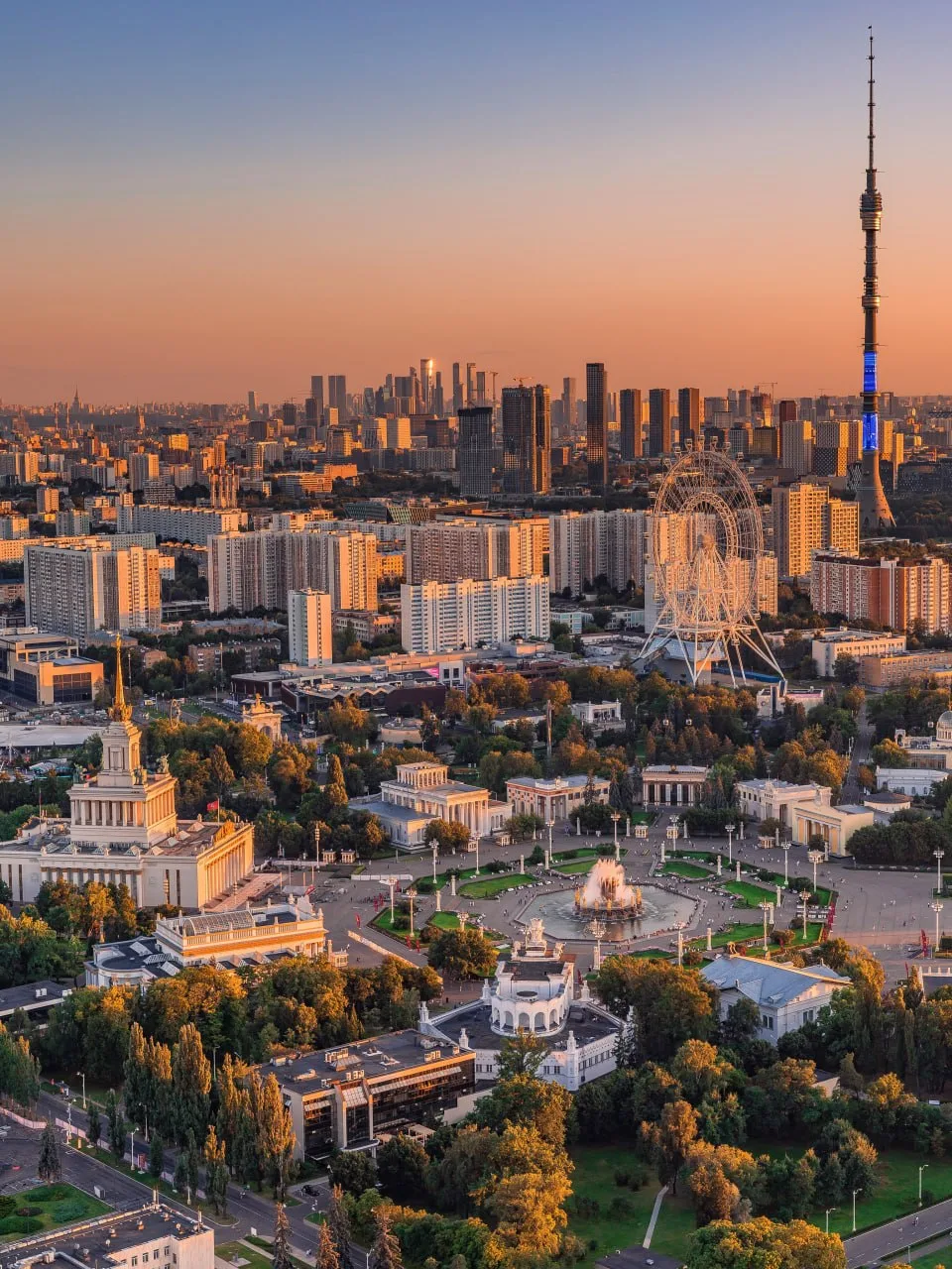 💙Вечерняя атмосфера на ВДНХ