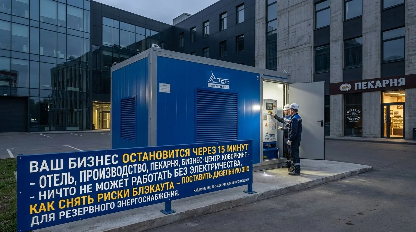 Ваш бизнес остановится через 15 секунд после отключения сети. Именно столько времени от...