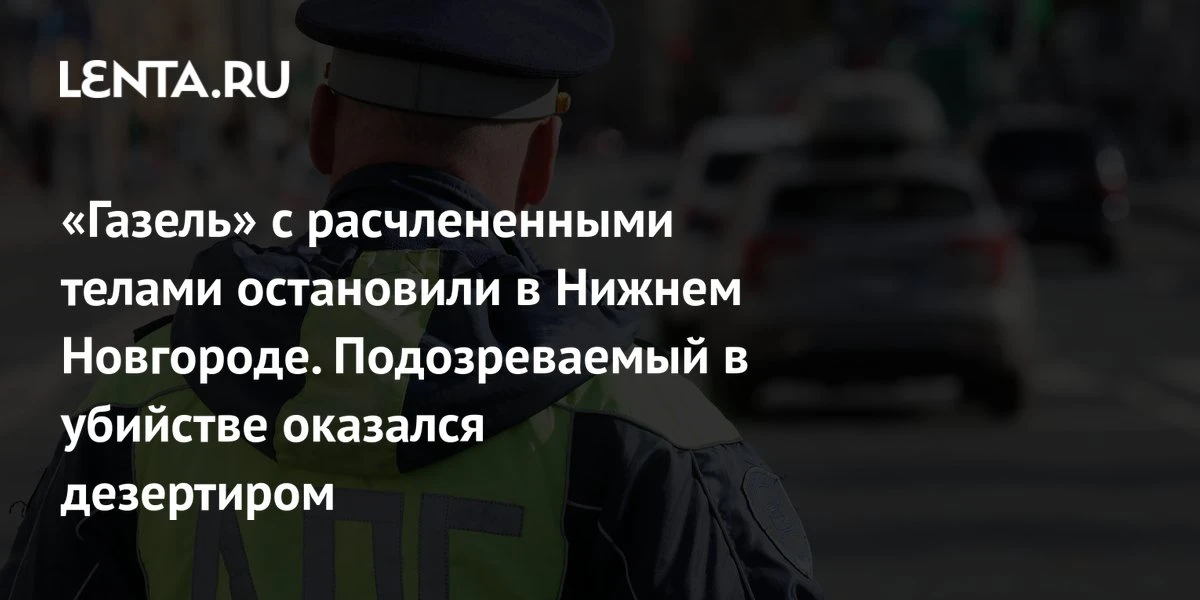 🔴 «Газель» с расчлененными телами остановили в Нижнем Новгороде. Подозреваемый в убийс...