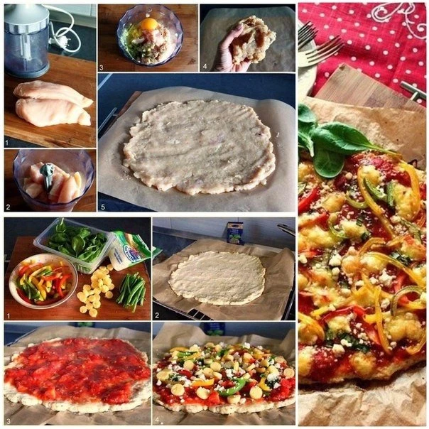 Пицца по-новому ( супер вкусная и низкокалорийная пицца для худеющих)
Калорийность -107 ккал на 100 
