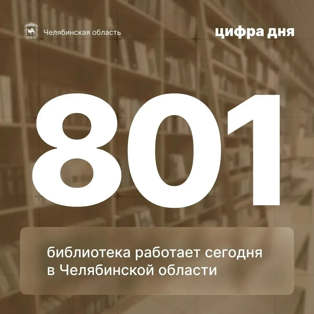 Цифра дня: 801 библиотека работает сегодня в Челябинской области

«Сегодня, во Всероссийский день би