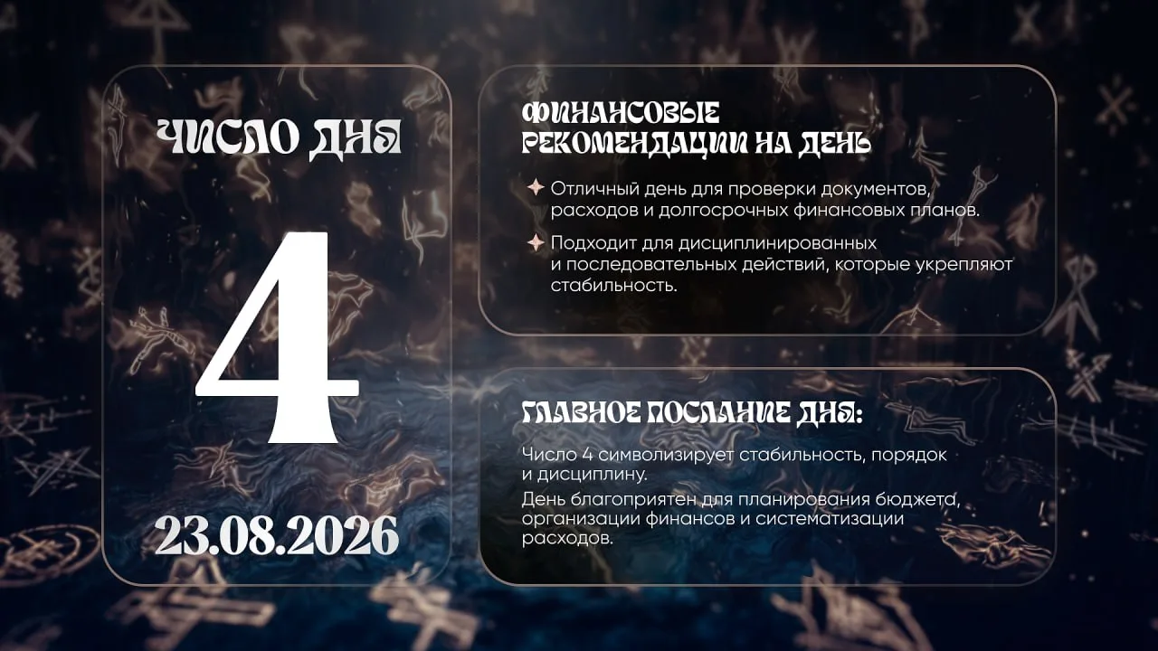 Число удачи на сегодня, 23 августа