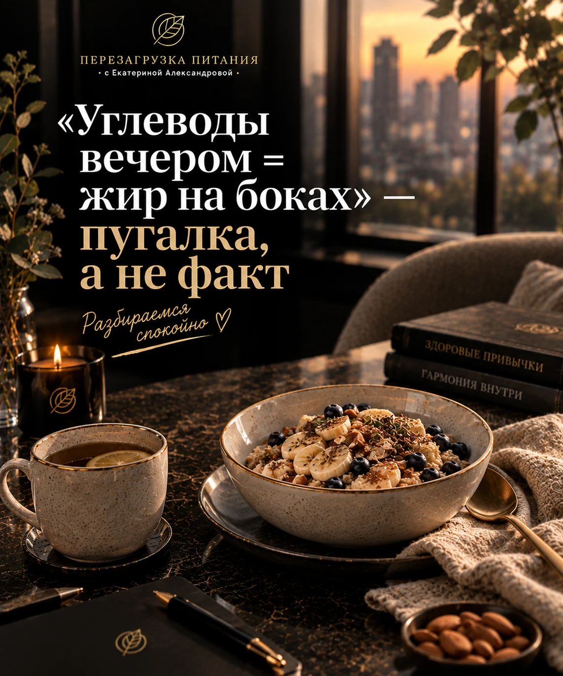 «Углеводы вечером = жир на боках» — пугалка, а не факт 🍚❌