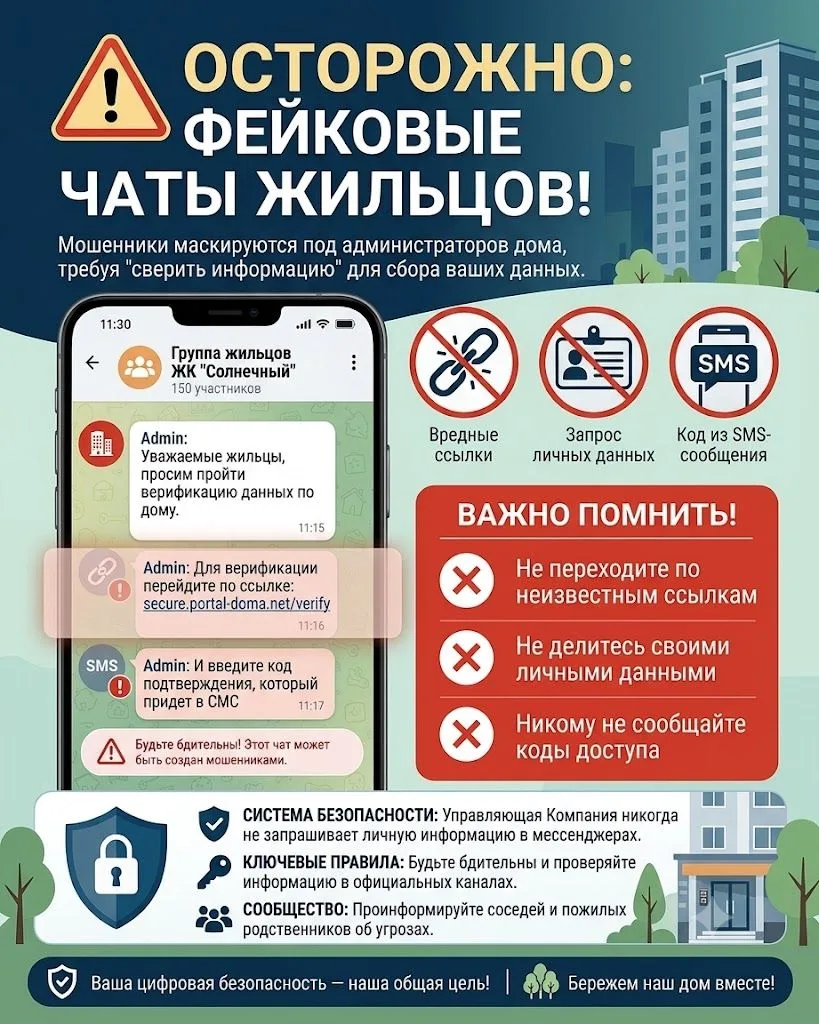 🚨 ВНИМАНИЕ! Осторожно, фальшивые домовые чаты! 🚨
