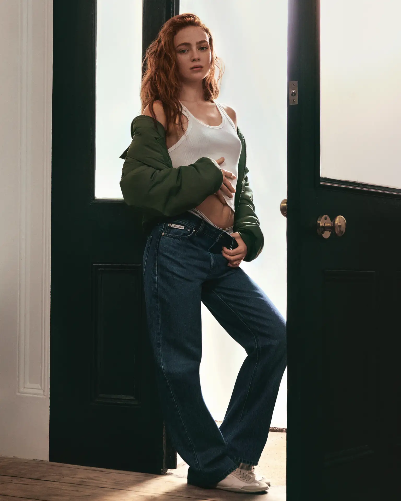 Сэди Синк в новой рекламной кампании для «Calvin Klein».