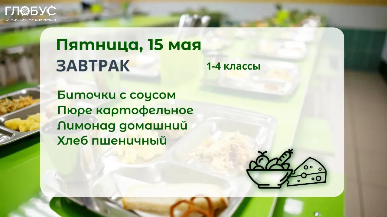 #МенюДня  🥗Школьное меню для 1-4 классов