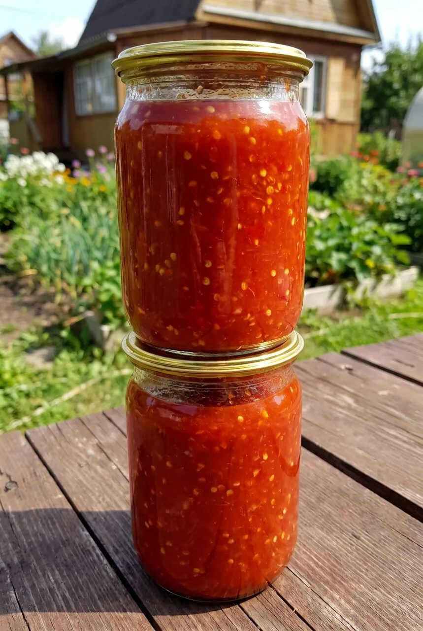 Тарелка борща с такой аджикой становится совсем другой: вкус ярче, а острота приятно со...