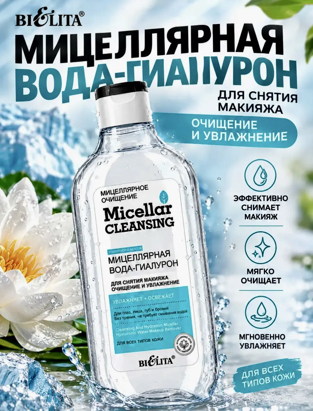 Чистая, увлажнённая кожа без лишних усилий — это реально!🩵