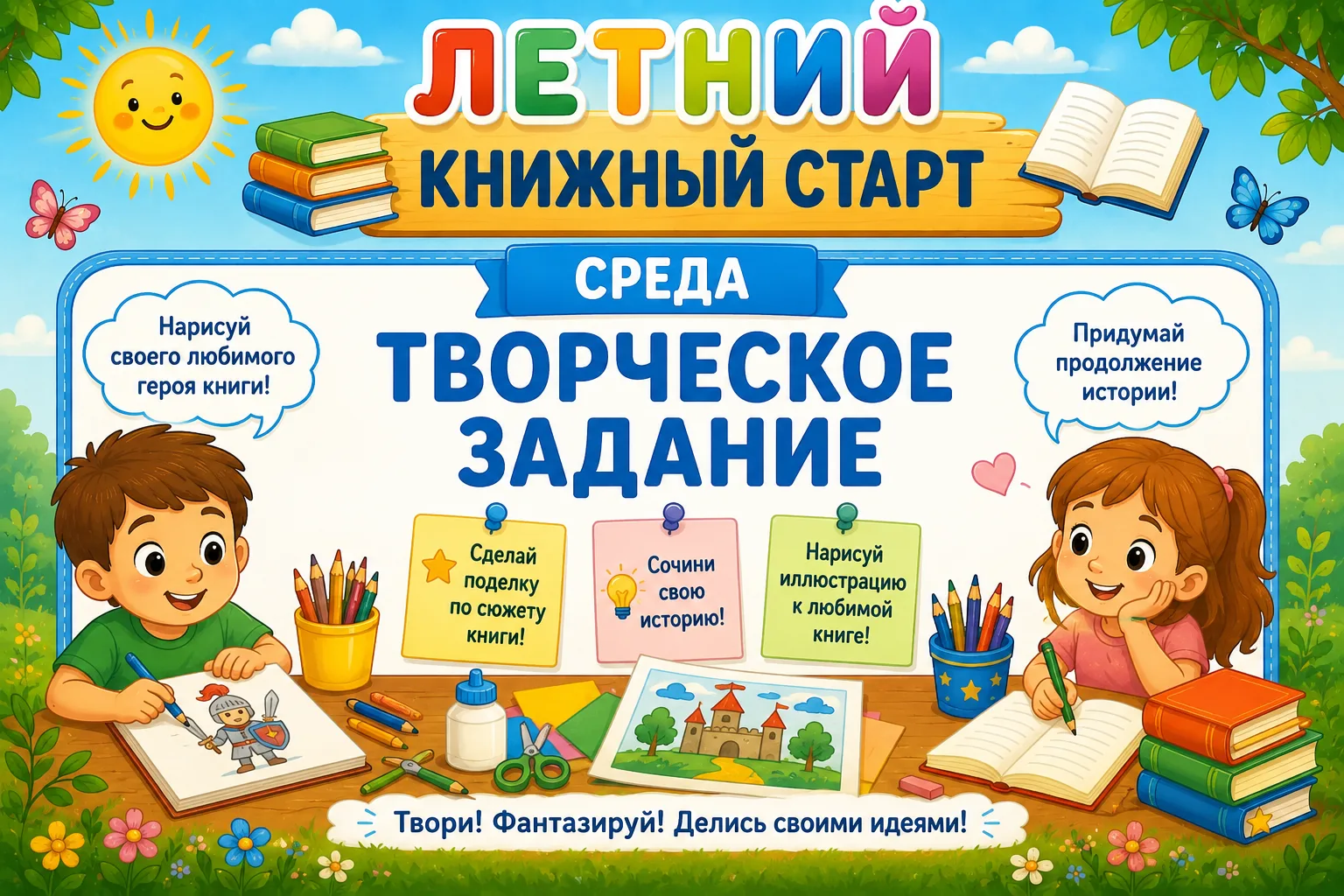 📚Летний книжный старт 
1️⃣ класс

🐶 В. Бианки "Латка"

⚡СРЕДА
⚡Всех ребят ждет ТВОРЧЕСКОЕ ЗАДАНИЕ 
