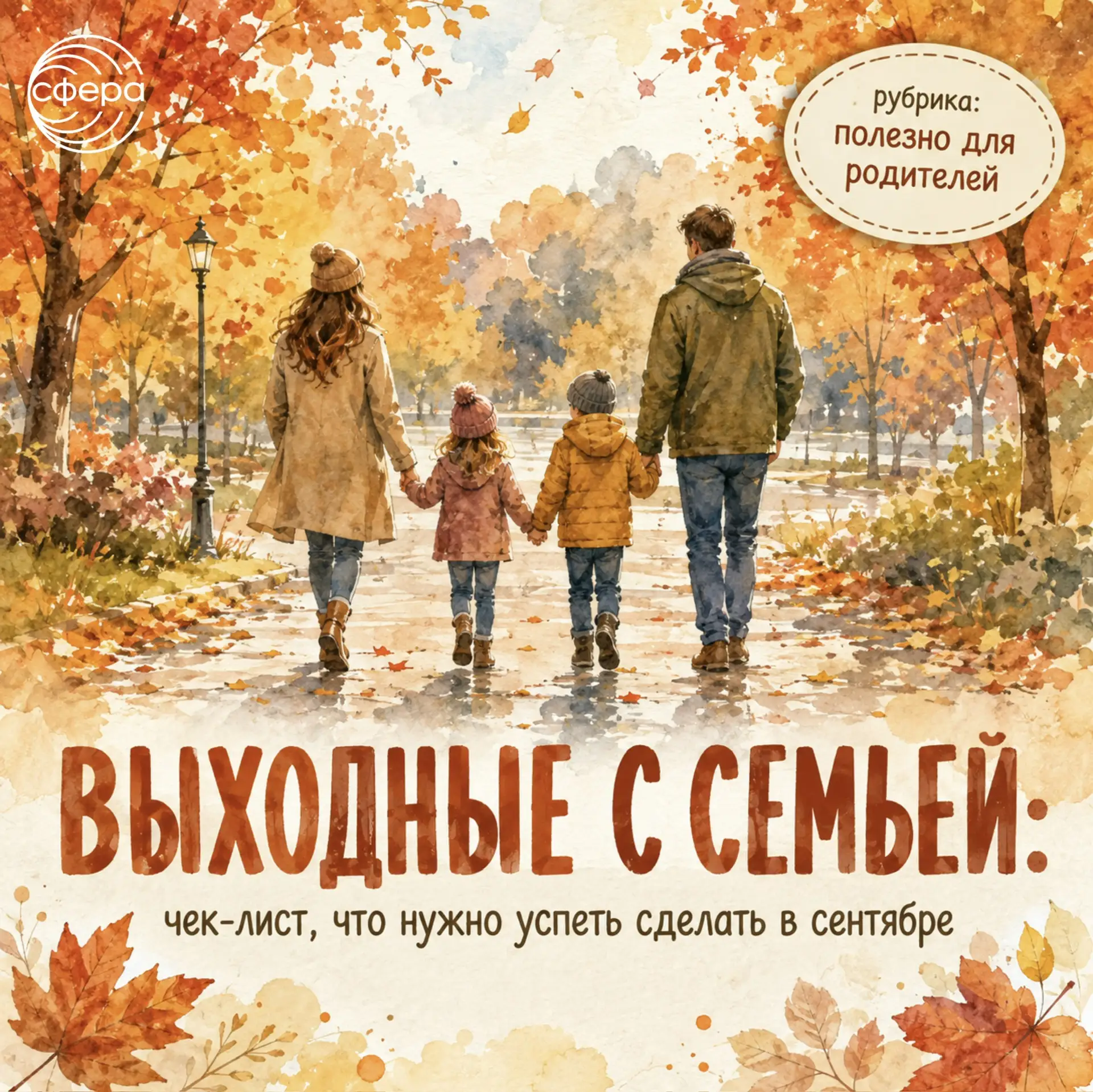 Выходной с семьей: чек-лист, что нужно успеть сделать в сентябре🍁