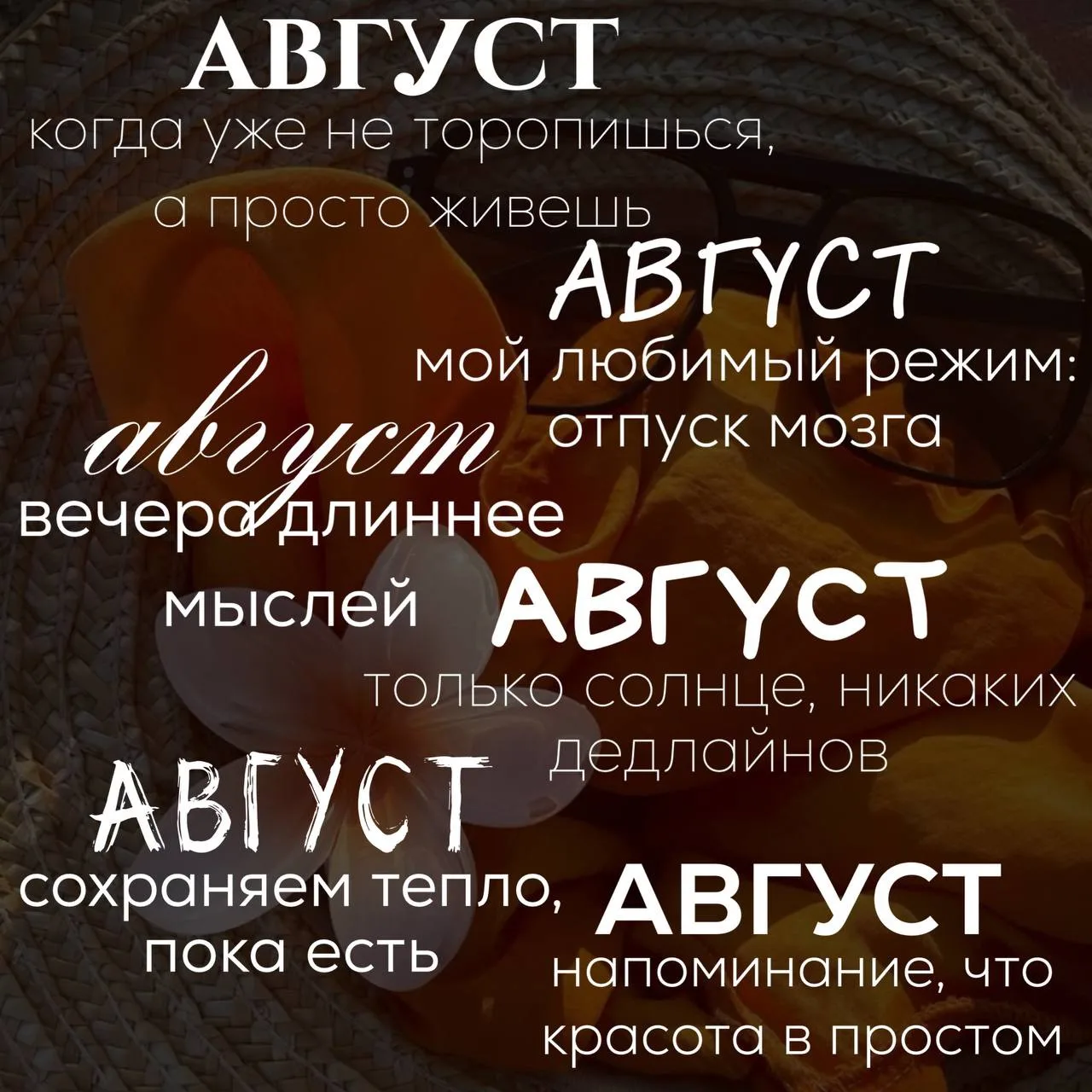 Встречаем прекрасный август. Последний месяц лета.
#лето

Ставьте ❤️ - если понравился набор