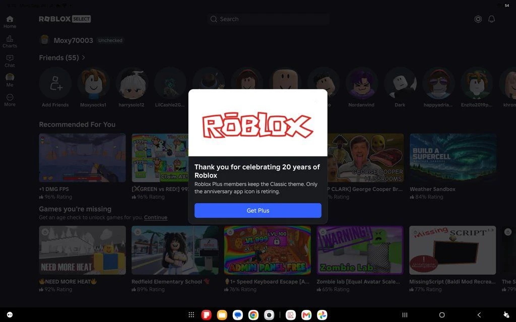 🔒 Roblox переносит юбилейную тему в платный раздел