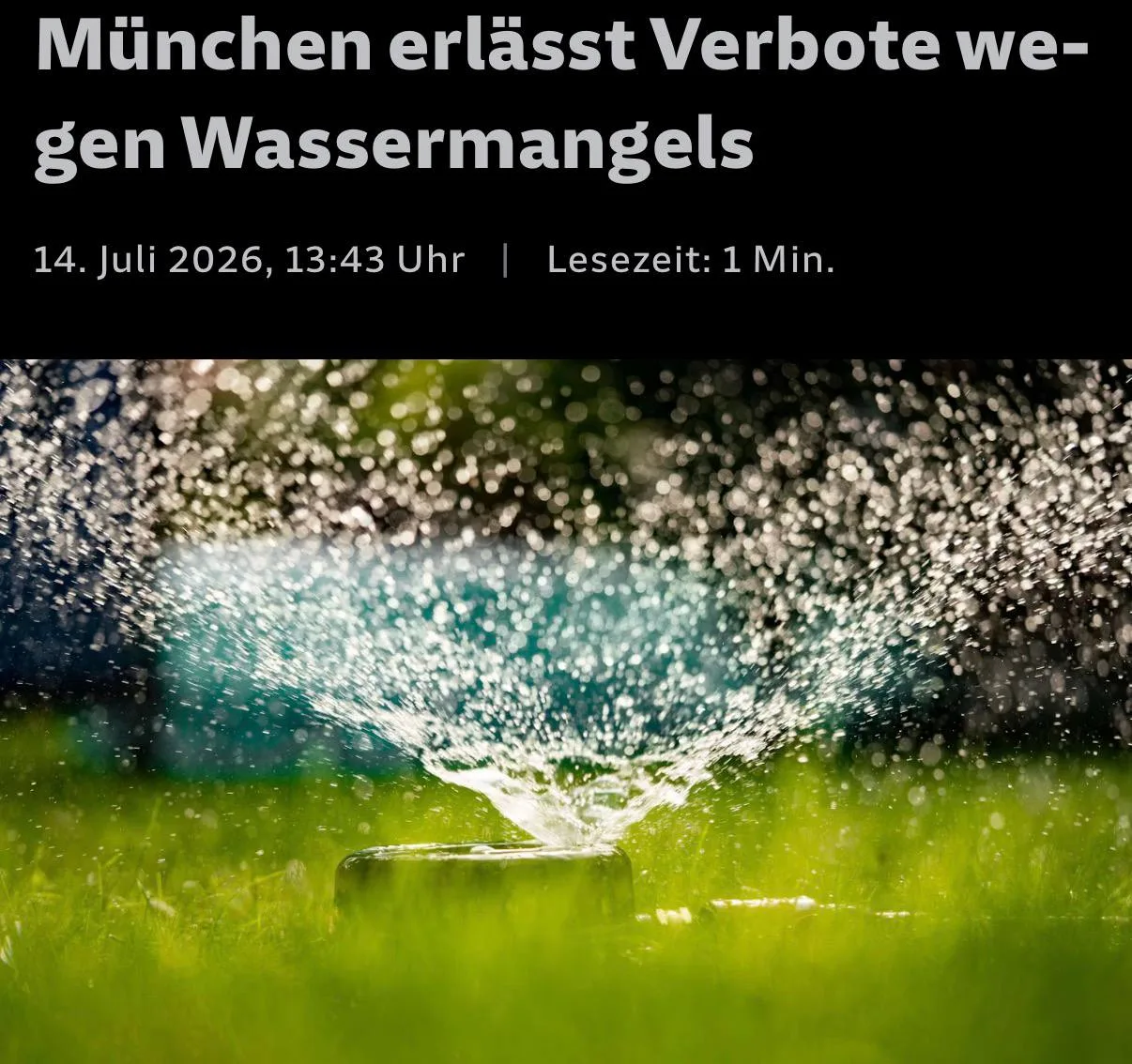 ⚡️Мюнхен ввел ограничения на расход питьевой воды из-за засухи, — Süddeutsche Zeitung.