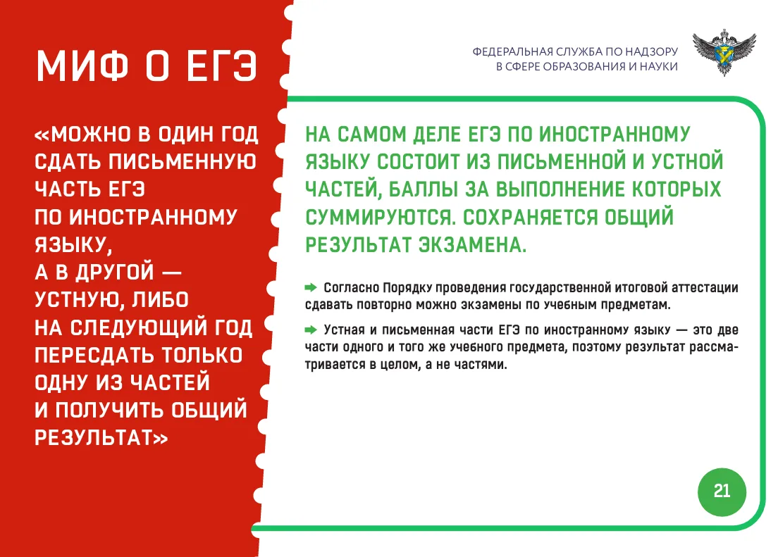 Управление организации и проведения государственной итоговой аттестации Рособрнадзора сообщает, что 